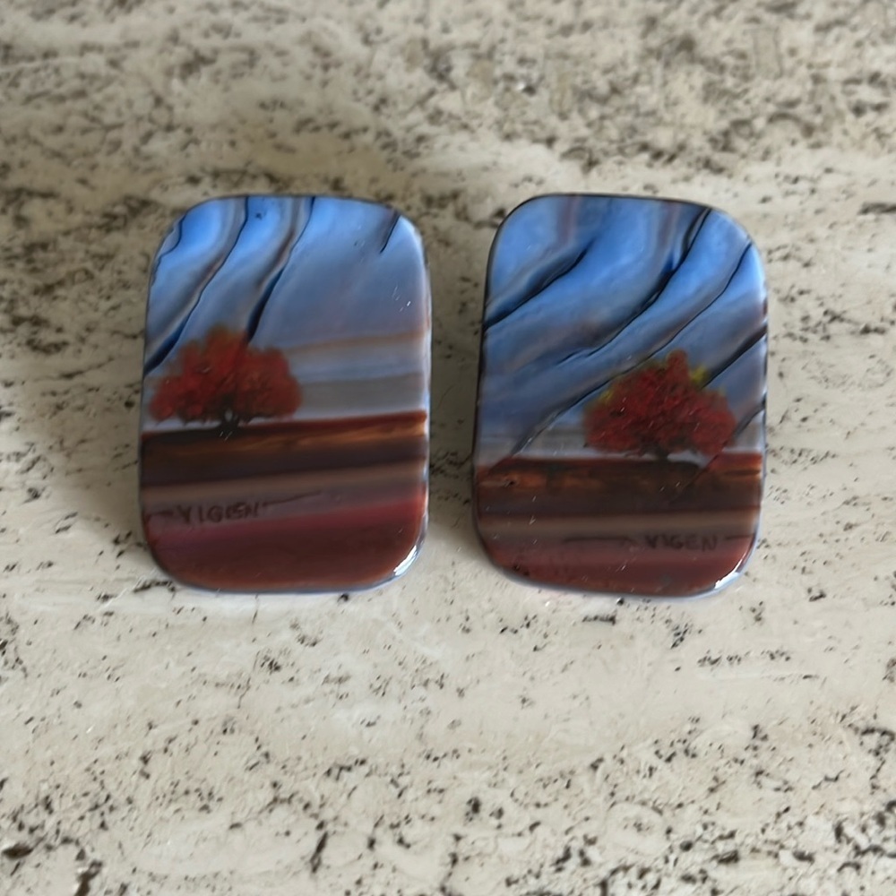 Glass earrings